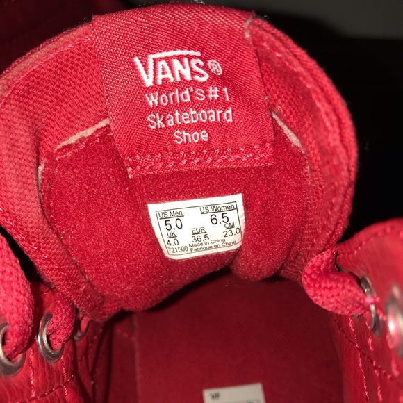 Red Vans - Picture 5 of 5